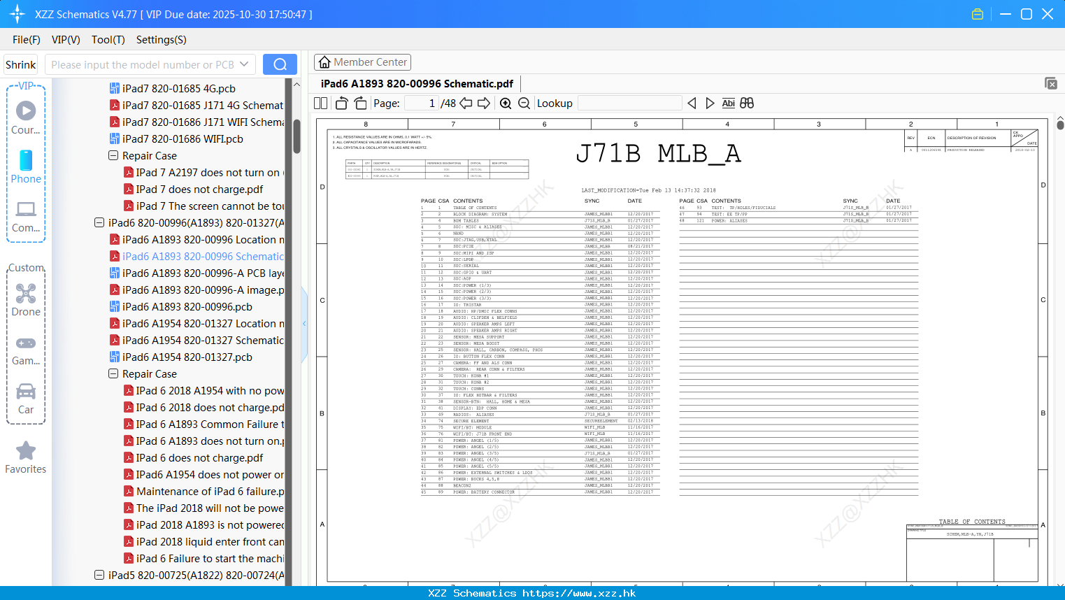 IPad6 A1893 820-00996 Schematic